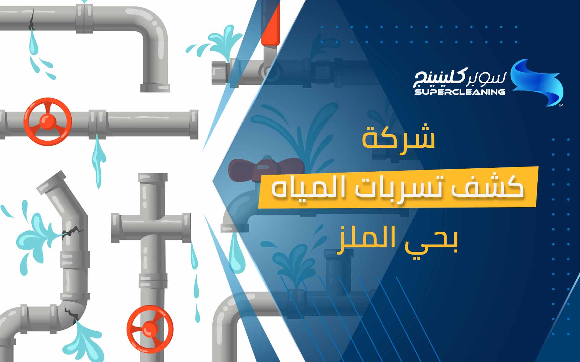 شركة كشف تسربات المياه بحي الملز